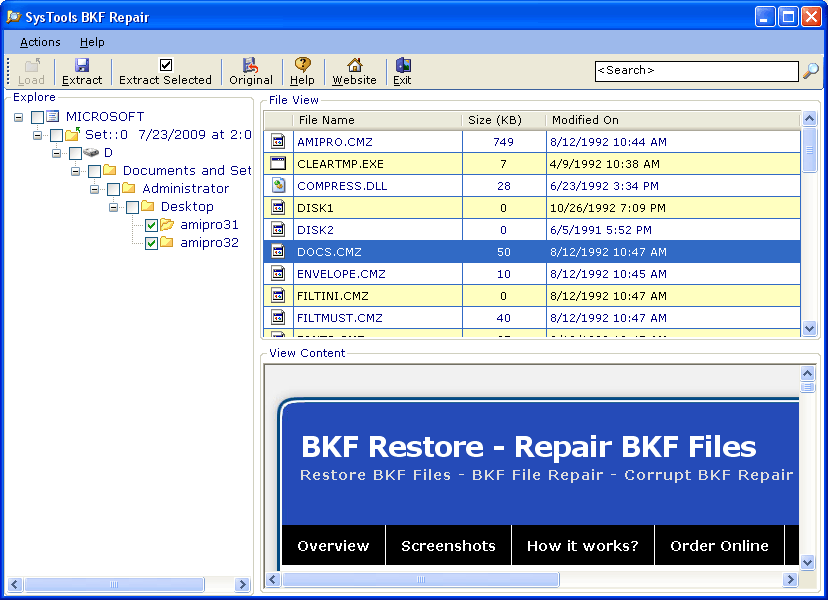 Extract BKF 5.4